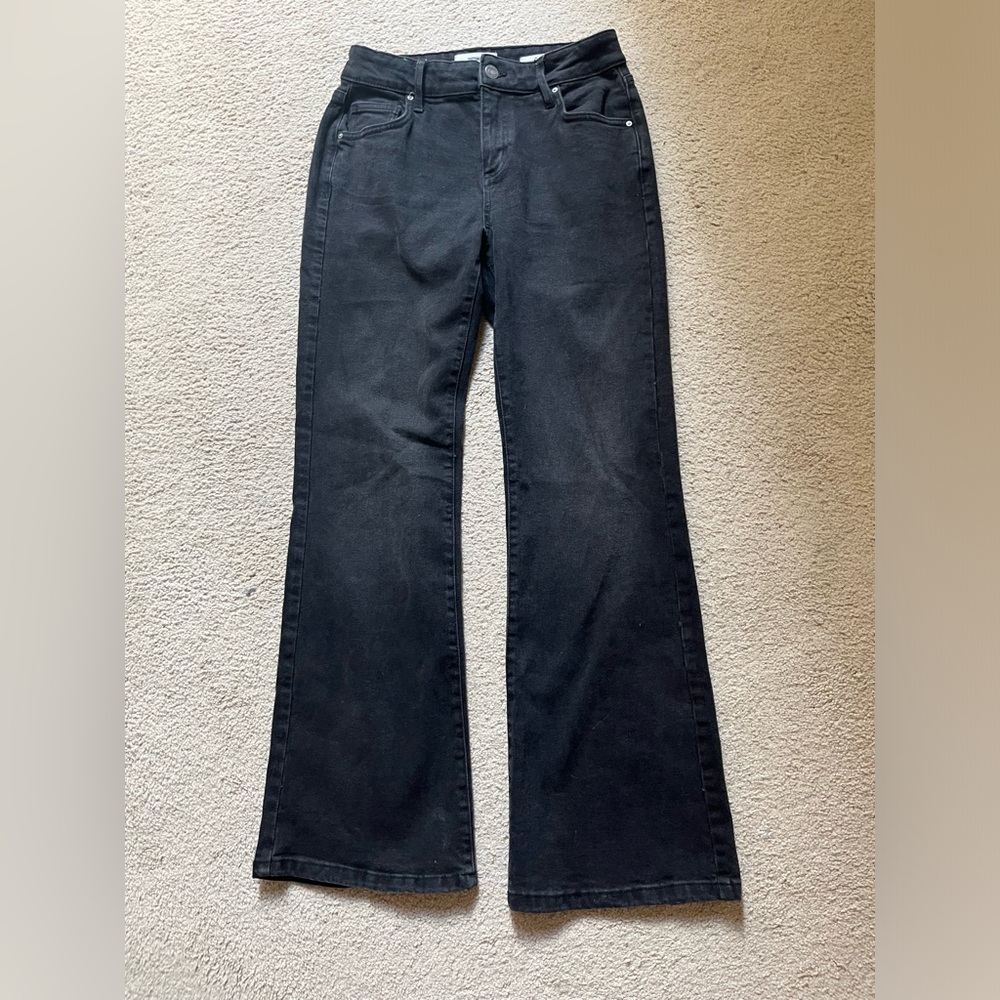 Low rise bootleg black jeans